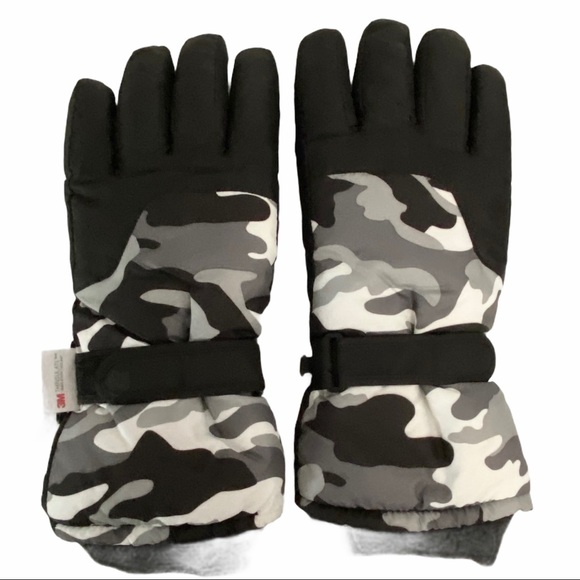 3M Thinsulate Gloves L/XL Camouflage Black Gray - Picture 1 of 9